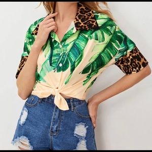 Button up New. Never worn. Fun Summer time shirt